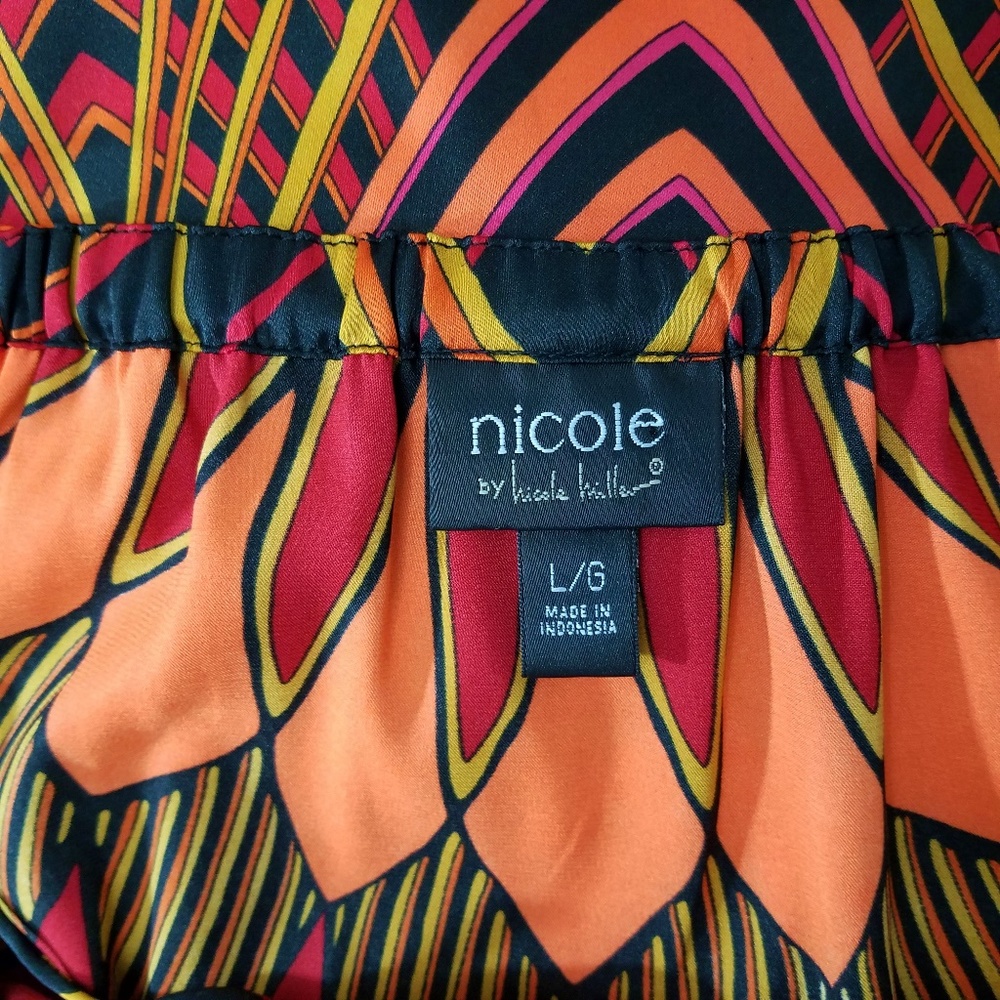 NICOLE MILLER Bold Red & Orange Flowing Camisole - Picture 7 of 7